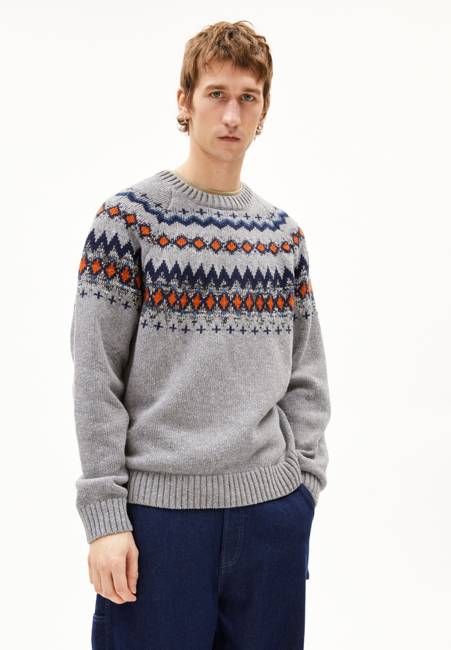 KAALLA FAIR ISLE | silver melange-dusty orange
