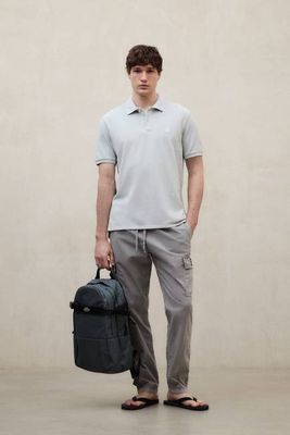 HELLGRAUES PIQUÉ-POLOSHIRT TEDAN