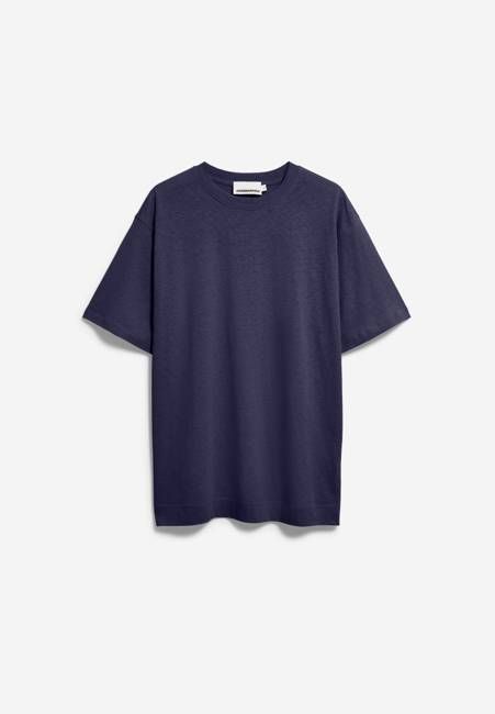 MAARKOS LINEN BLEND T-SHIRT | tinted navy