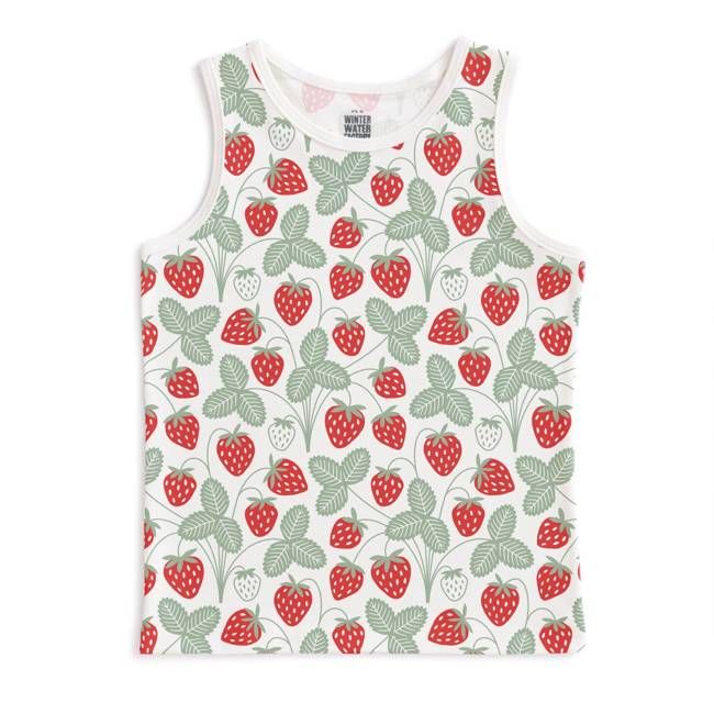Tank Top - Strawberries Red & Green
