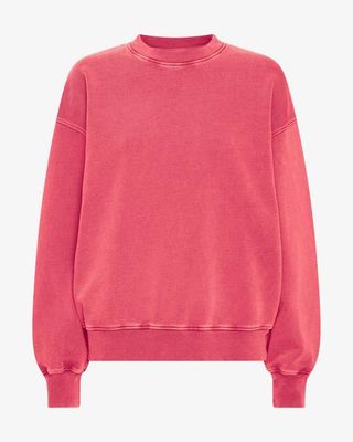 Organic Oversized Crew - Faded Red