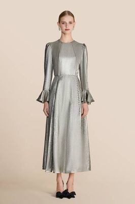 Yahvi Oyster Long Dress
