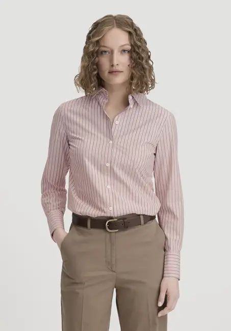 Regular striped blouse made of pure organic cotton