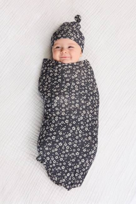 Ikat Blooms Swaddle + Hat Set