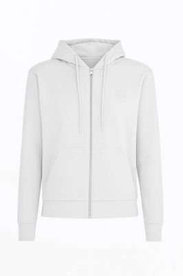 The Classic Organic Zip-Up Hoodie - White Oversize