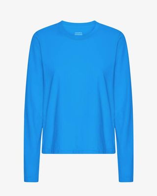 Women Organic LS T-Shirt - Pacific Blue