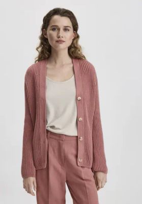 Knitted jacket Regular made of pure organic cotton