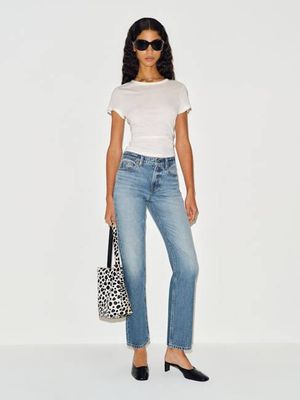 Leda Mid Rise Straight Jeans