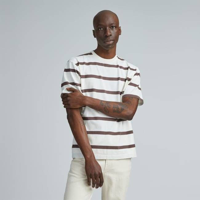 The Premium-Weight Relaxed Crew | Uniform | Chocolate Brown / Canvas Tan