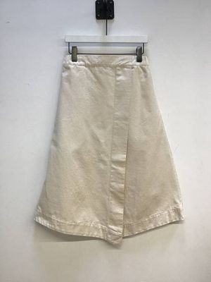 Wisteria Organic Cotton Twill Skirt in Off White Sample