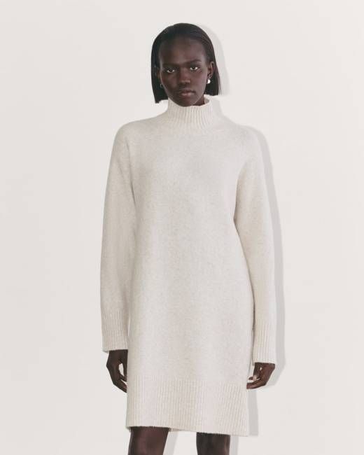 The Sweater Dress in Plush Cotton | Heathered Oat