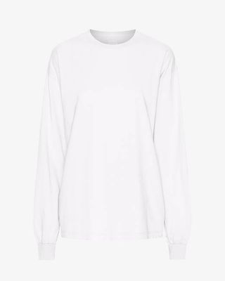 Oversized Organic LS T-Shirt - Optical White