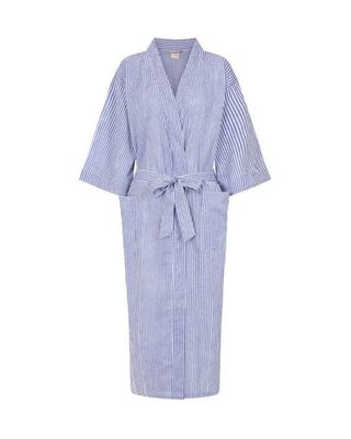 Blaue Gingham-Robe