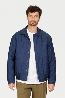 NILE Organic Cotton Chambray Jacket - Mid Wash