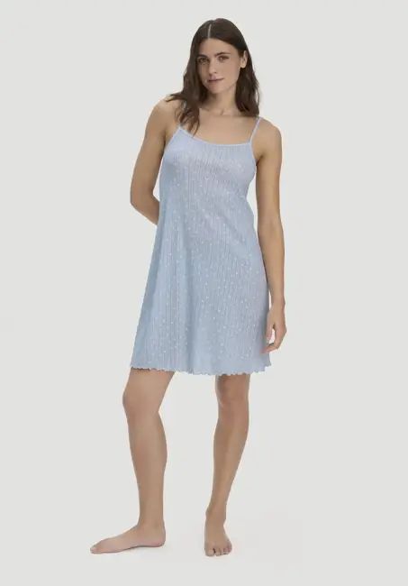 Pointelle nightgown PURE COTTON made from pure organic cotton