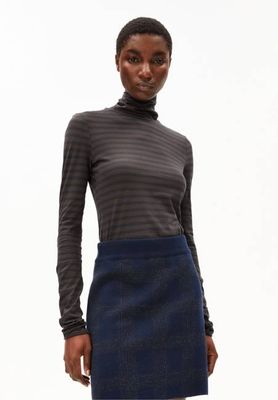 GRAZILIANAA STRIPE LONGSLEEVE | walnut cream-dark steel