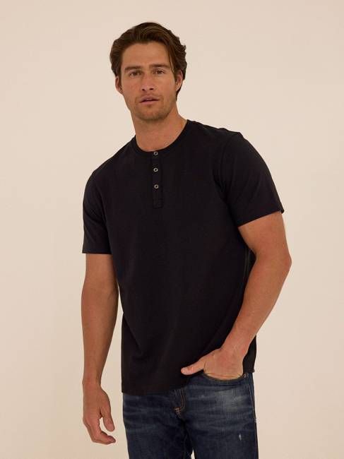 Shayne Essential Jersey 3-Button Henley