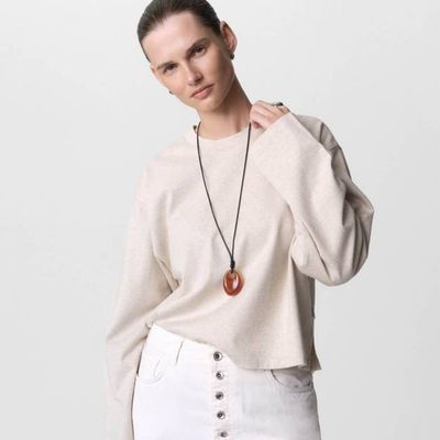 Organic Structured Cotton Long Sleeve Tee