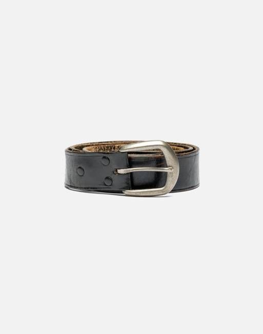 80s Leather Belt -#1012
