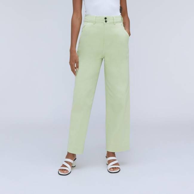 The Organic Wide-Leg Pant | Seafoam Green