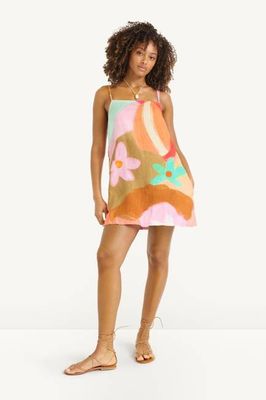 Delia Dress - In Bloom Colorblock EcoLinen