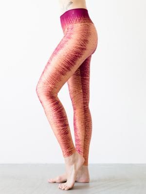 Yoga Leggings Winddrawings Red - Hoessee - Duurzame yoga kleding