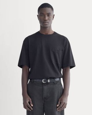 Oversized Midweight Tee | Black