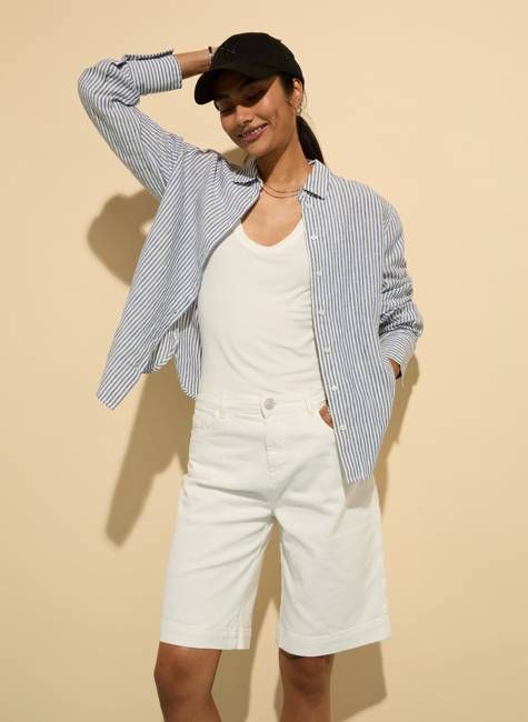 Winfrey Organic Cotton Stretch Denim Shorts