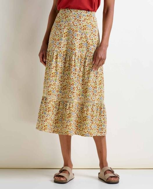 Marigold Tiered Midi Skirt