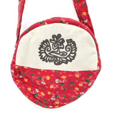 Round sari shoulder bag