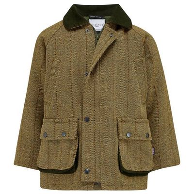 Lyall Greenbelt Children's Tweed Coat - Sand