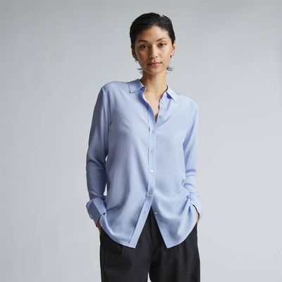 The Must-Have Shirt in Washable Silk | Periwinkle