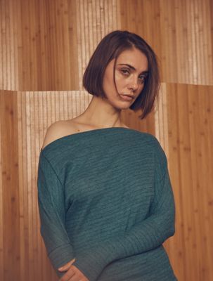 Teal Drape Top
