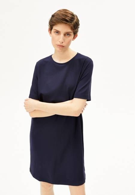 MAARILIANA LS JERSEY DRESS | tinted navy