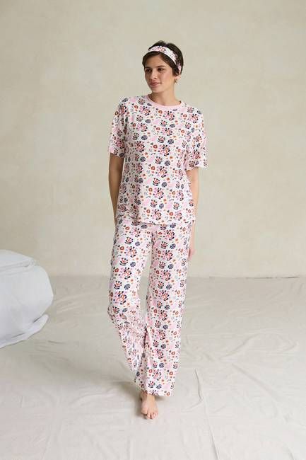 Oversized Tee Pajama Set