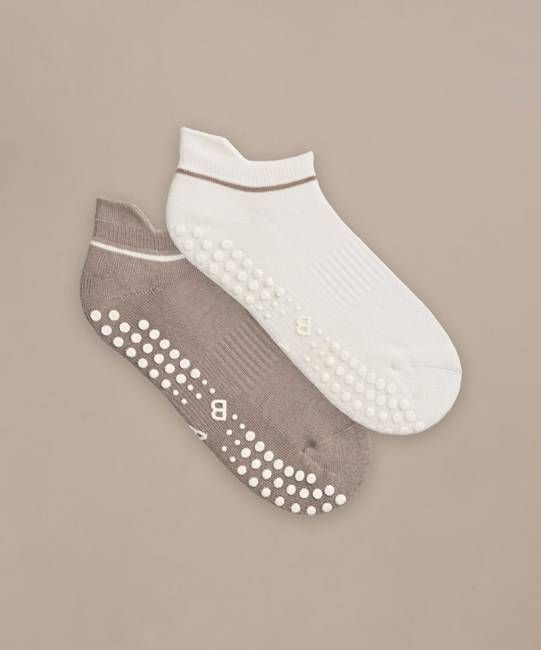 Pilates Grip Short Socks - 2 Pack -Size 4-7