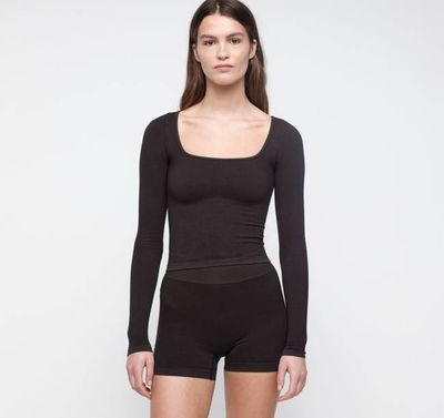 Seamless Waffle Long Sleeve Tee