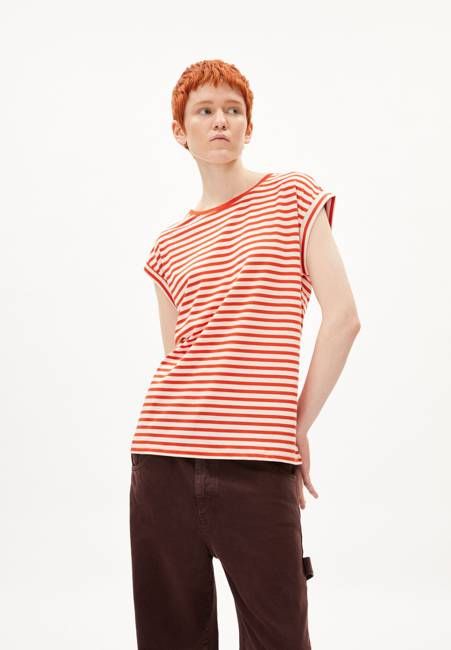 JILAANA STRIPES| emergency red-oatmilk
