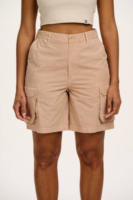 Avery - Cotton Cargo Shorts in Beige