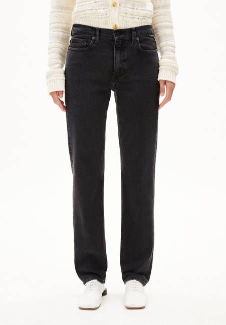 CARENAA MID STRAIGHT JEAN | ebony