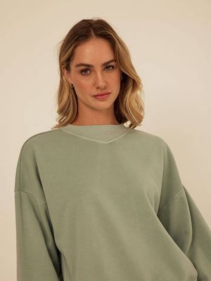Kaitlyn Mineral Wash Fleece Sweatshirt