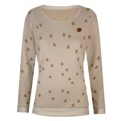 Bio Pullover Uno Glitzer Tropfen creme (weiß) - kaufen