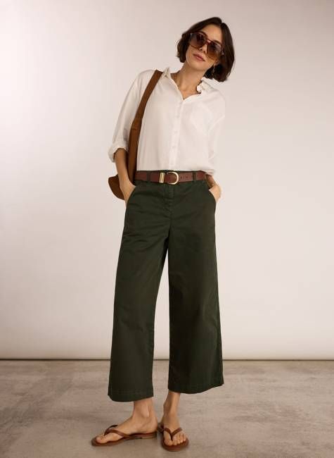 Brielle  Organic Cotton Wide Leg Trousers