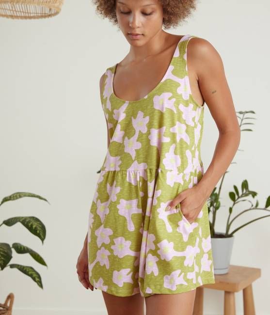Ivy Romper - Dripping Flowers