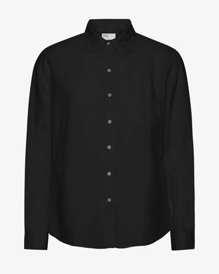 Linen Shirt - Deep Black