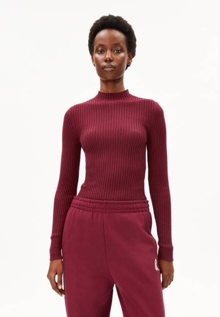 ALAANIA KNIT SWEATER | velvet red