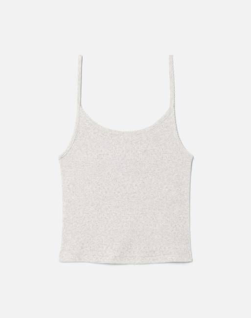 Hanes Pointelle Jolie Tank - Heather Grey