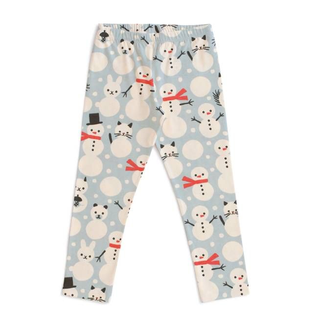 Baby Leggings - Snow Creatures Sky Blue