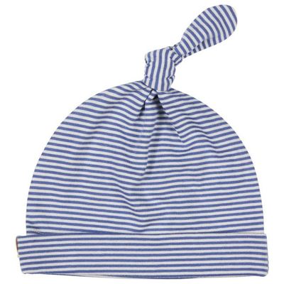 Knotted Hat (Fine Stripe) - Indigo