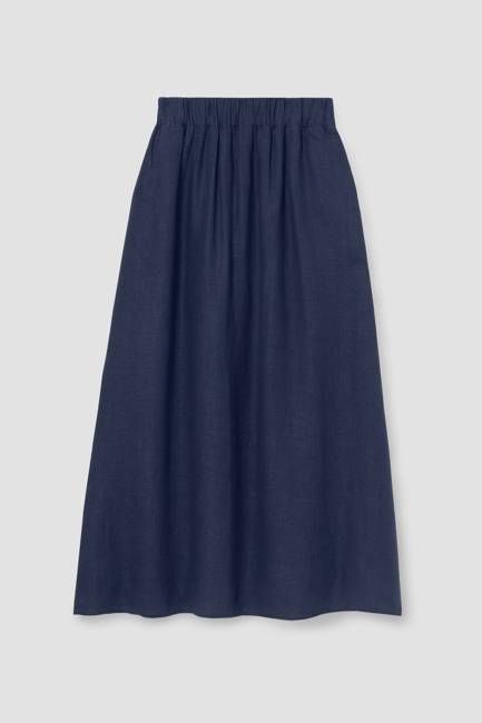 Lyla-May Linen Skirt in Midnight